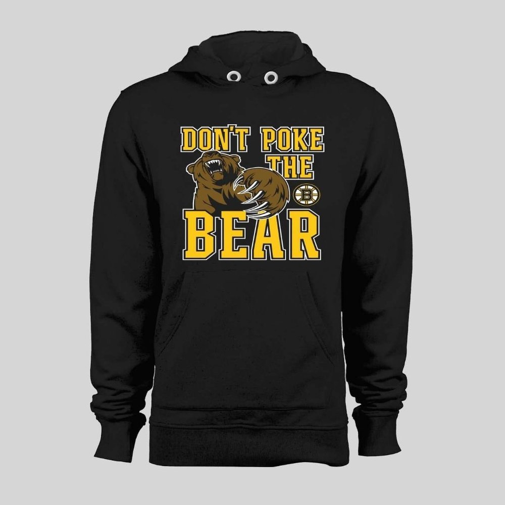 Dont Poke The Bear Boston Hockey Heavy Hoodie
